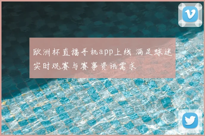 欧洲杯直播手机app上线 满足球迷实时观赛与赛事资讯需求